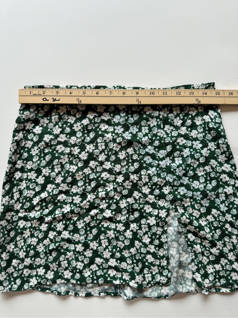 Reformation Green Floral A-Line Mini Skirt - Picture 7 of 8